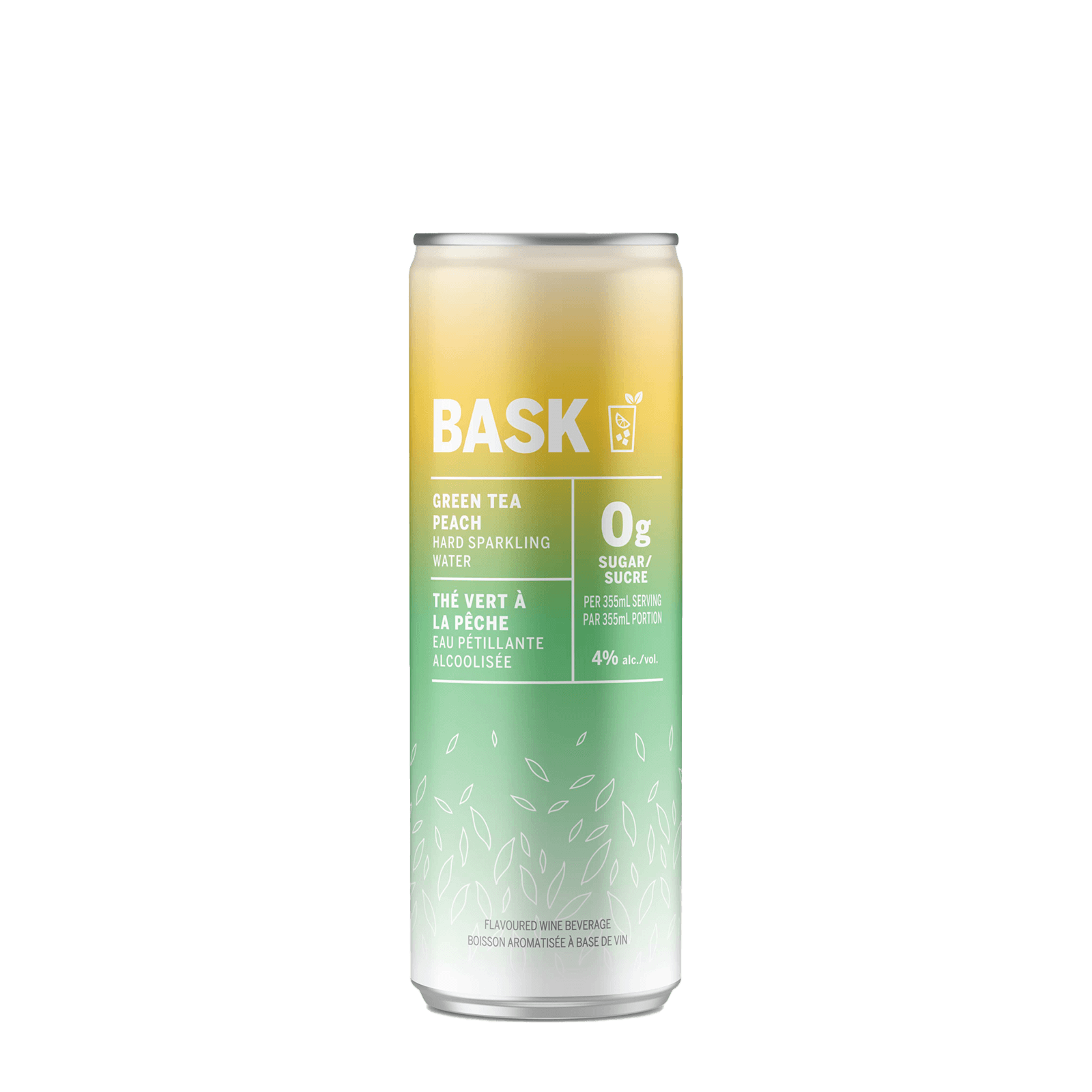 BASK Green Tea Peach Hard Sparkling Water