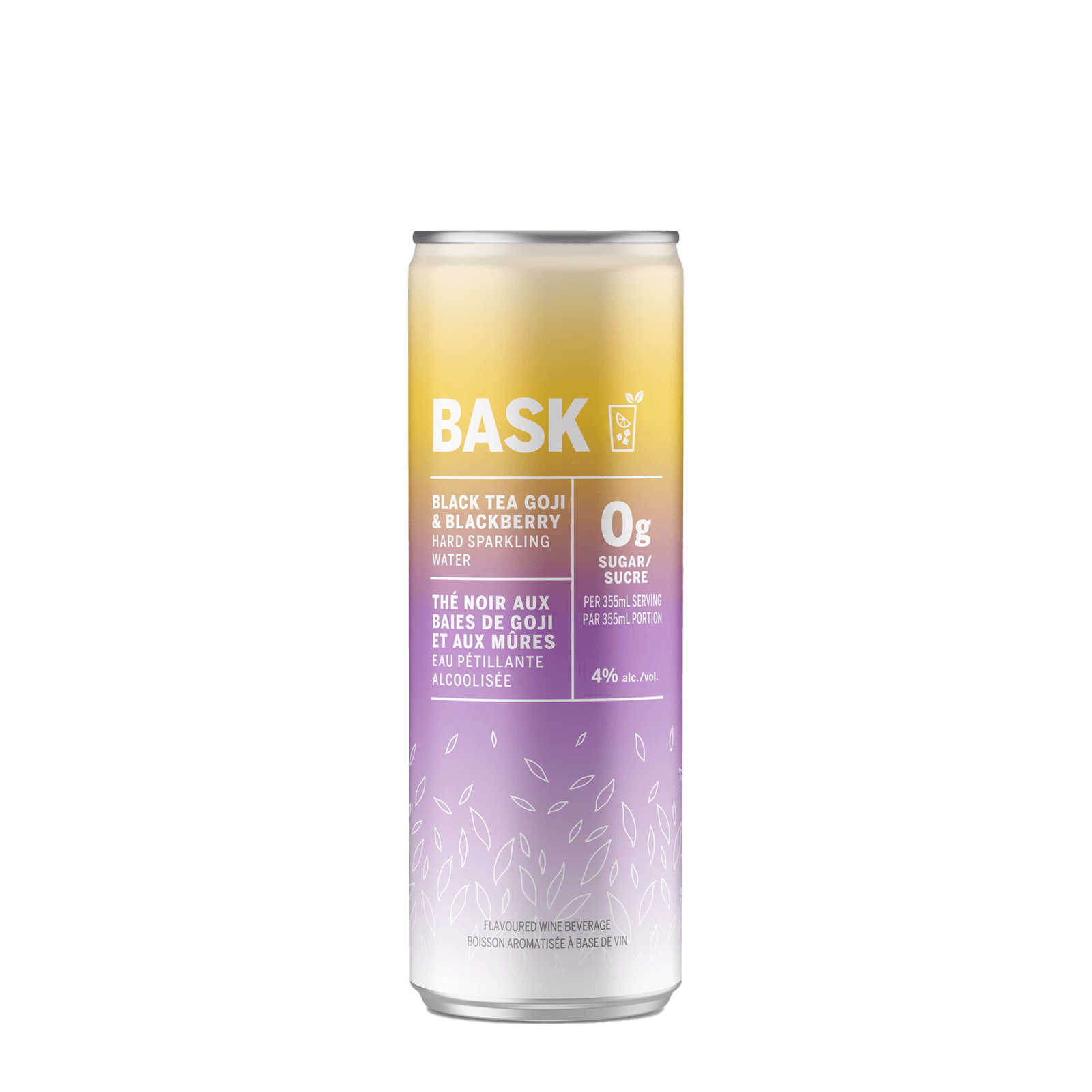 BASK Refreshment Black Tea, Goji, & Blackberry Hard Sparkling Water